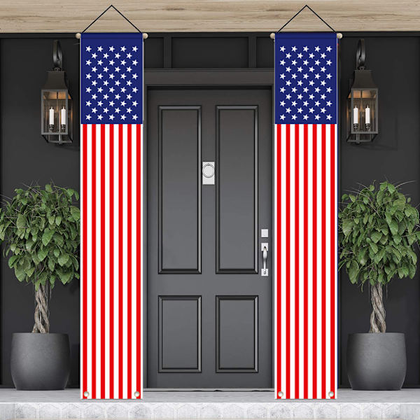 Patriotiska dekorationer för 4 juli dekoration, hängande amerikanska