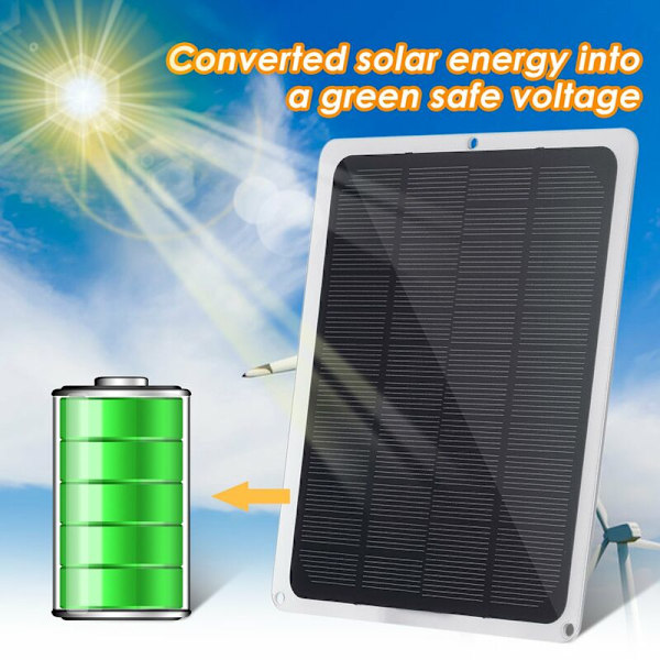 10W Solenergiladdare, Högeffektiva Monokristallina Celler, Brett Användningsområde Från Bil Till Elektronik, Anti-Omvänd Laddningsdesign