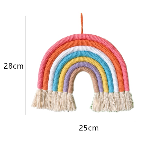 Regnbuevægophæng, Vævet Regnbuevægdekoration til Pigers Børneværelse