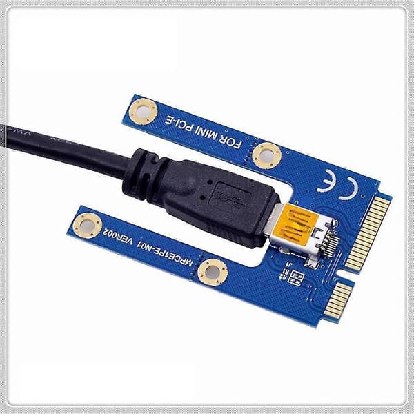 2025 Mini PCIe till PCI Express 16X Riser för extern grafikprocessor till bärbar dator BTC Miner MPCIe till PCI-E-kortplats Mining-kort