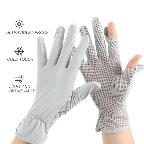2 förpackningar Dam UV Solskyddshandskar Full Finger Touchscreen