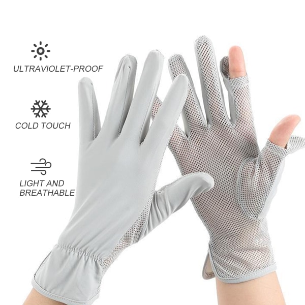 2-pack UV-skyddshandskar för kvinnor med full finger touch screen