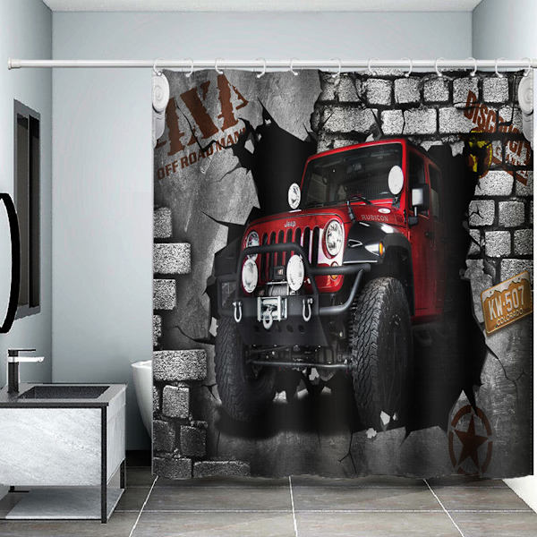 Bilar Duschdraperi, Graffiti Presenterad Grafisk Krock