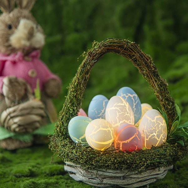 Eggs of Joy: Flerfärgade påskdekorationsslingor, batteridrivna med 20 varmvita LED-lampor, piffa upp dina inom- och utomhusutrymmen för festlig stämning