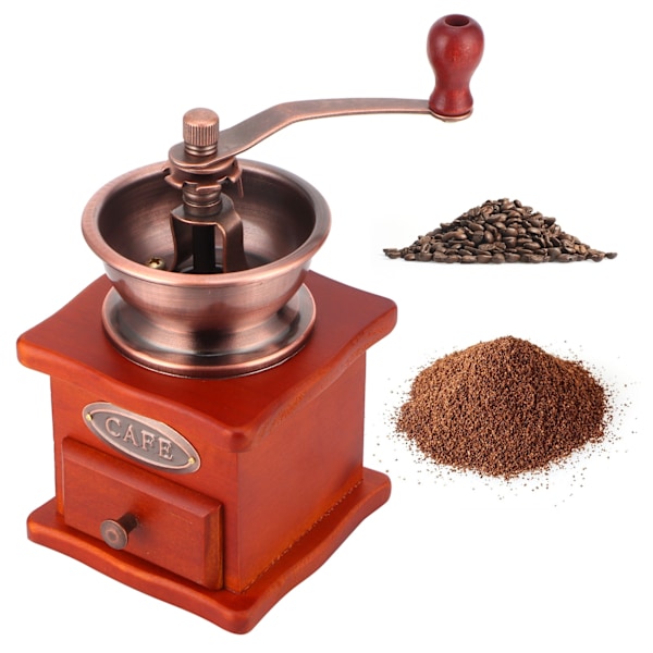 Mini Vintage Hånddrevet Kaffebeankvern Manuell Kaffe Kvern for Husholdningsbruk