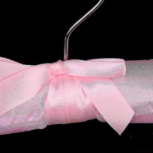5 x Satengpolstrede kleshengere for barn (rosa) pink
