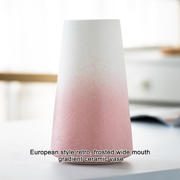 Keramisk blomvas, söt matt vas för vardagsrum inomhus heminredning, bordsdekorationer, 9*15*5cm