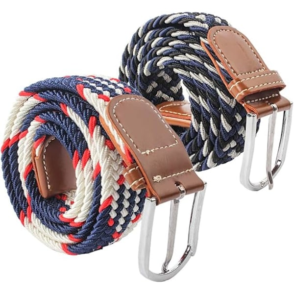 2x elastisk linning, stretchbare vevde jeans for menn og kvinner