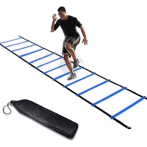 Pace Ladder Fotboll Tränings Agility Ladder 6m Set Hastighetsstege Koordination Fotboll Träningsstege med väska