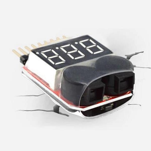 Rc Volta Display Lav Alarm Buzzer 1s-8s Meter Er Mon For Rc Bil Dr Hel