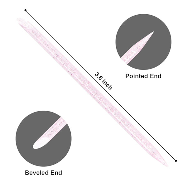 10 stk Engangs Neglepinde Cuticle Pusher i bulk, Neglepleje Pinde, Cuticle Manicure og Pedicure Pinde til Fingernegle, Rengøring af Cuticle Pinde (Pink)