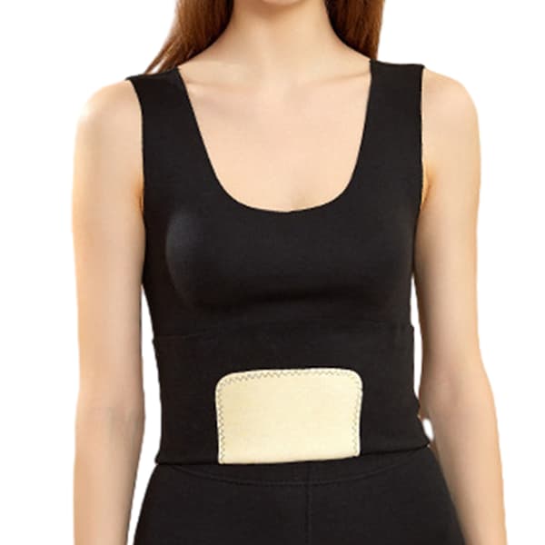 Basic Camisole Termisk Undertøy for Kvinner, Tykk Foret Tanktopp, Svart
