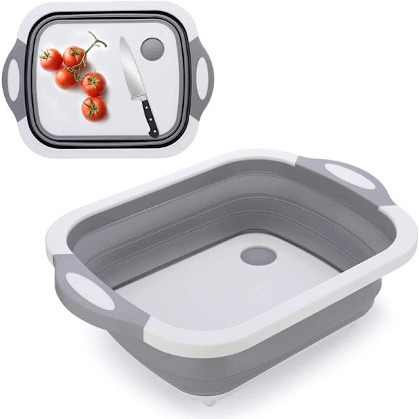 Portabel Multifunktionell Diskbänk, Livsmedelsgodkänd Förvaring, Hållbar Pp Och Tpr, Miljövänligt Material För Hem- Och Utomhusbruk (14,5 Cm Öppen Höjd)