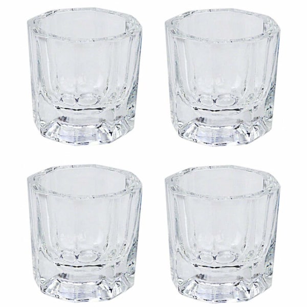 4 st Mini Glas Kristallkopp Spikkonst Akryl Vätska Pulver