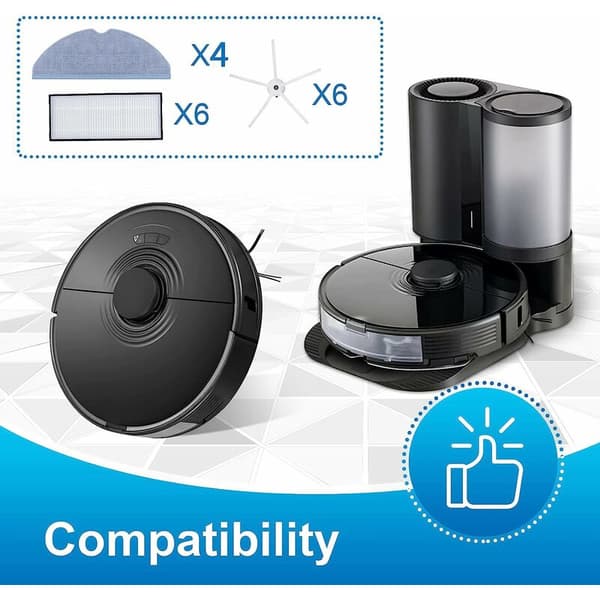 16 reservedeler for S7-tilbehør, kompatibel med Roborock S7 S7+ S7 PLUS T7 PLUS T7S