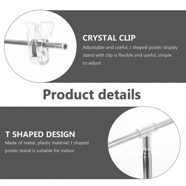 T-formet plakatstativ Justerbart utstillingsplakatstativ Bordplakatdisplayholder for butikk