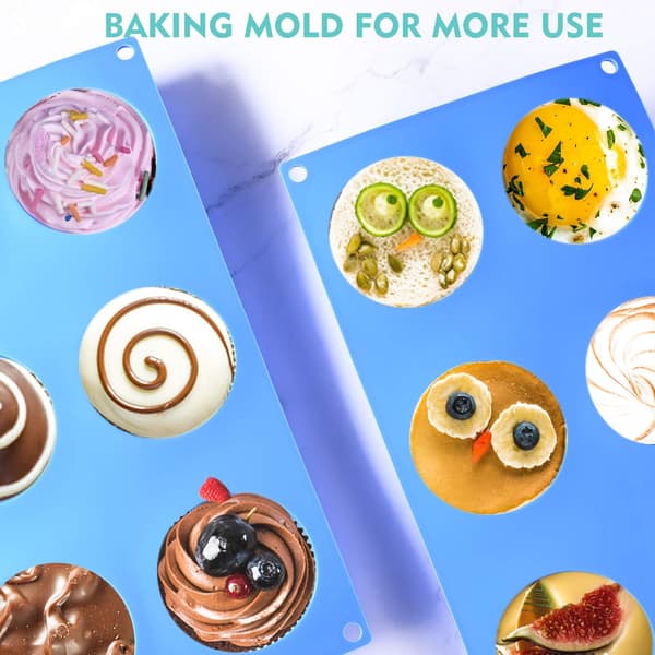 Silikoneform til chokoladebomber, varmebestandig silikonebageform til alsidig brug, ideel til chokolade, kage, gelé, budding, cupcakes,
