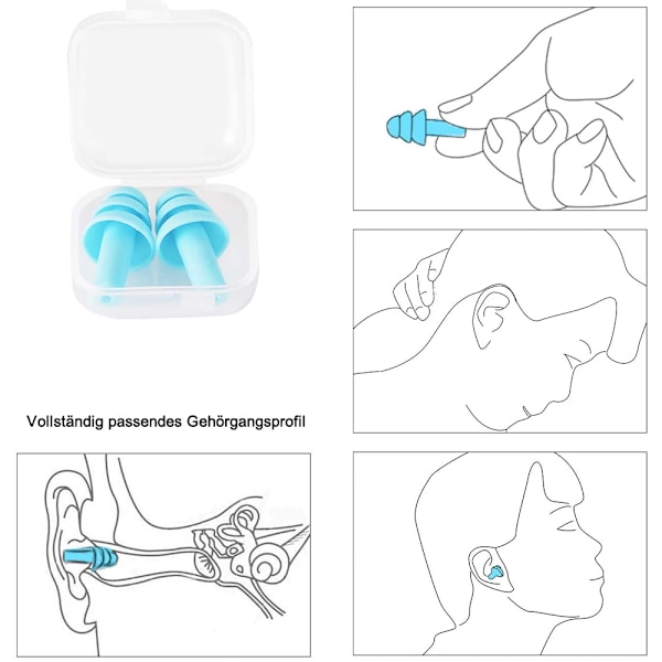 Silent Serenity - Mjuka och flexibla öronproppar, bekväma öronproppar, brusreducerande för sömn, simning och mer