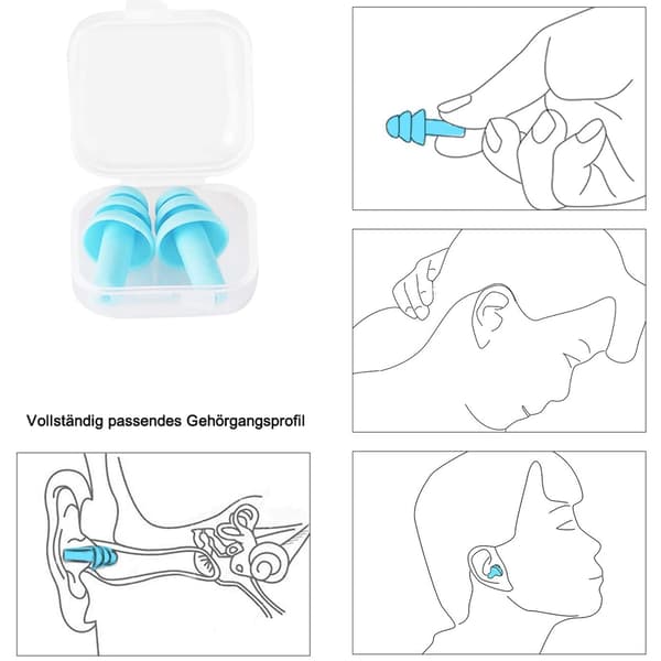 Stille Ro - Bløde og Fleksible Ørepropper, Komfortable Ørepropper, Støjreducerende Til Søvn, Svømning og Mere