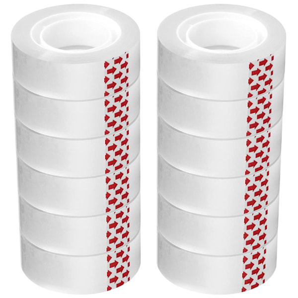 Kristallklar tejp för etikettskydd, omedelbar vidhäftning, tejp med slät yta och stark fästförmåga för ojämna ytor, klara tejp refills för presenter