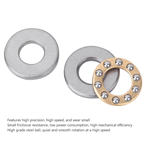 10 st Miniatyrkullager med hög precision, plana stållagringar (F12-21M 12x21x5mm)