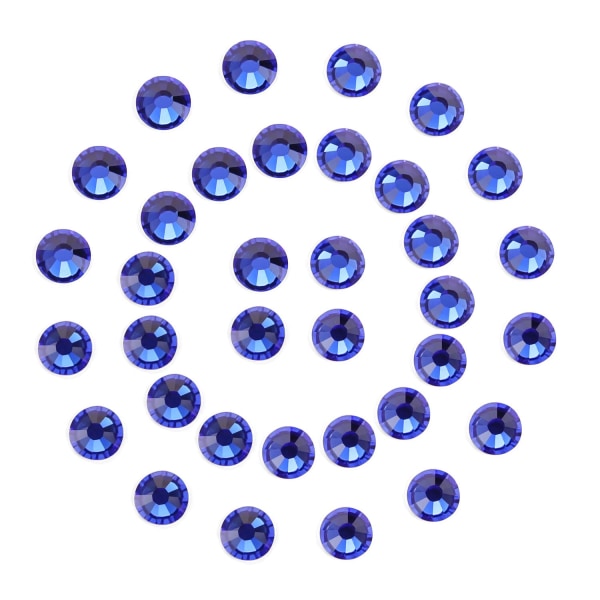 Kristall rund nail art, platt rygg strass ädelstenar blue