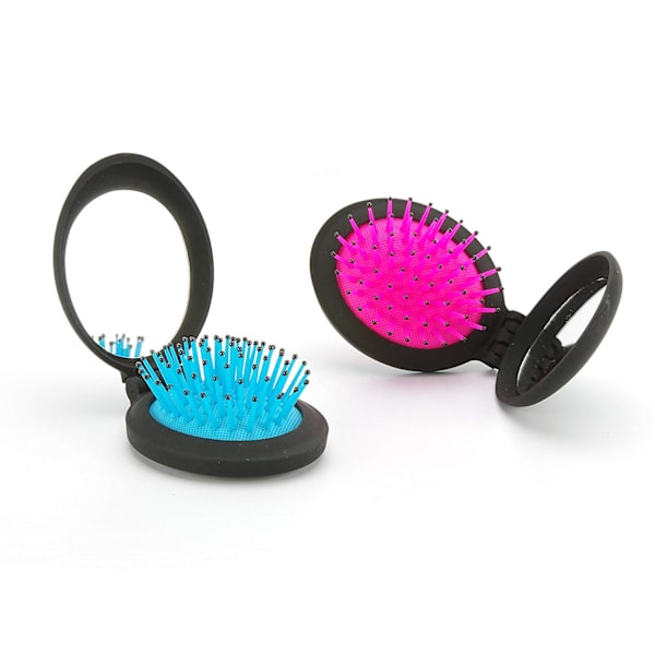 Fällbar spegel Mini Pop Up hårborste set