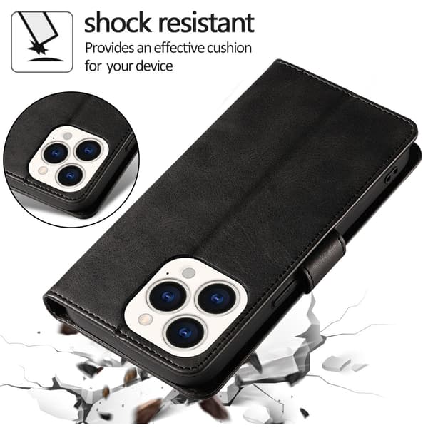 iPhone 13 Wallet Case - Simpel, Elegant og Beskyttende Sort