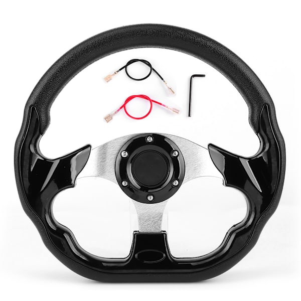 320mm/12,5 tum Racing Car Drifting Rattstyre med Tutknapp Blank Svart Färg Universal