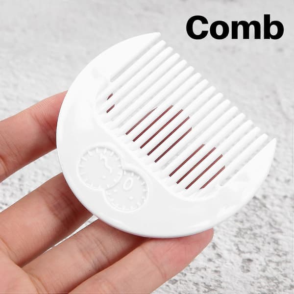 Bærbart sødt chokolade cookie-formet kosmetik makeup spejl + kam dame pige