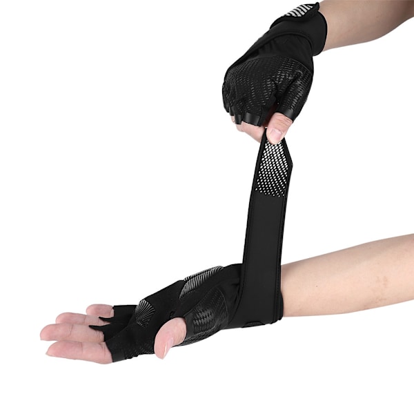 BOODUN Halvfinger Viktlyftning Gym Fitness Handskar Cykel Mesh Cykelhandskar (#02)
