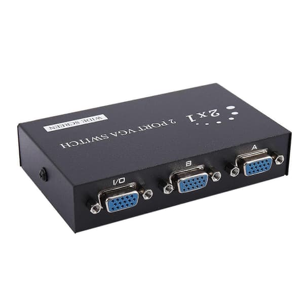 2x 1920x1440 Vga Switch 2-i-1-ud 2 Port Delings Switch Switcher Splitter Boks
