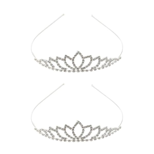 2x Bryllup Kvinder Pige Rhinestone Hårbøjle Hoved Krone Prinsesse Smykker