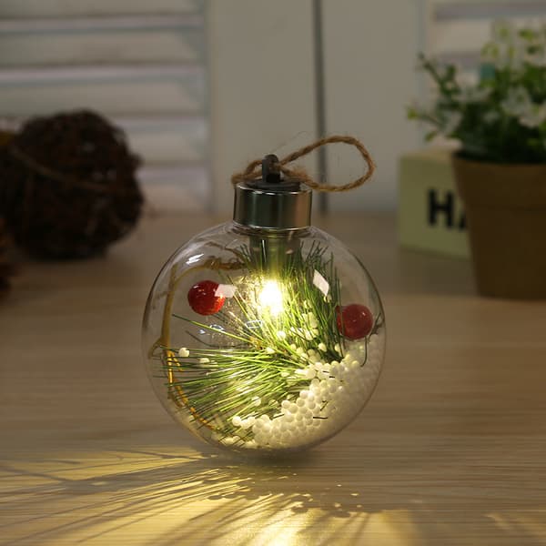 Jul LED Transparent Julkula Julgranshänge Glödande