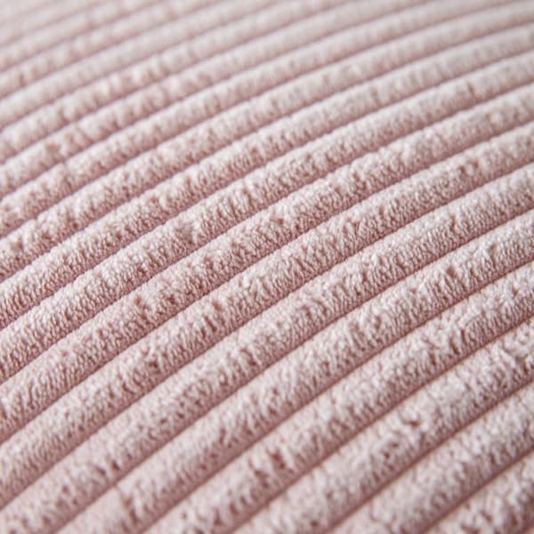 Sæt med 2 dekorative pudebetræk, 45x45cm Pink, Ribbet Sofa Blød