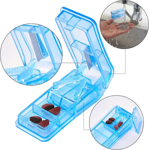 Pilleboks Reise Pillekutter Pillesplitter Pilledeler Pilledispenser