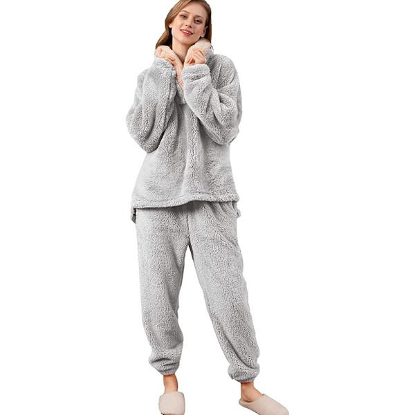 Pyjamas för dam - vinterpyjamas för dam, sammetskrage