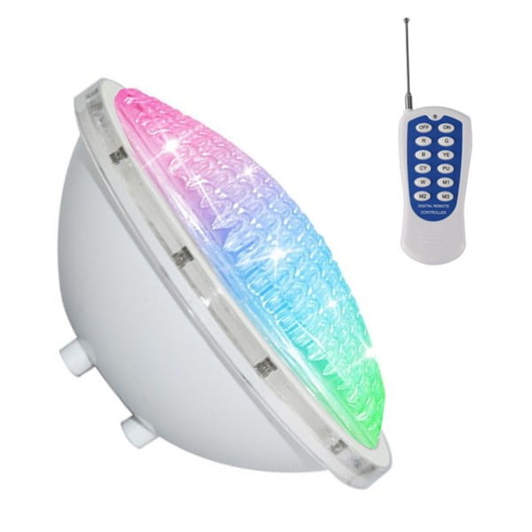 Muovista valmistettu uima-allasvalo, värikäs RGB-valo kaukosäätimellä, upotettava LED-uima-allaslamppu