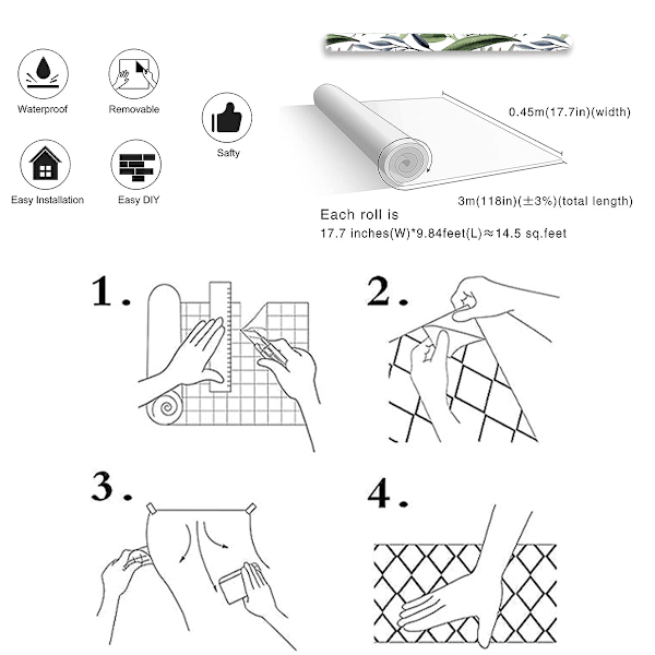 Peel and Stick-tapet med eukalyptusblader - veggdekor til barnerom