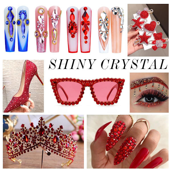 Krystal Flatback Rhinestones til neglekunst