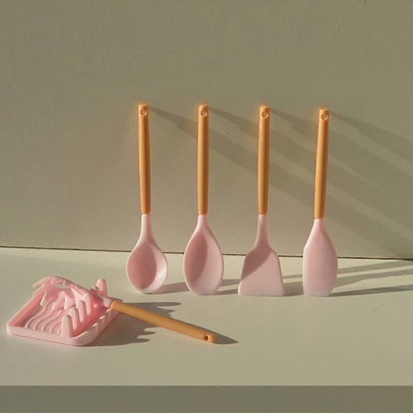 1/6 Skala Miniature Spatel Mini Vender Køkkenudstyr Dukke Tilbehør Legetøj Tilbehør, 5