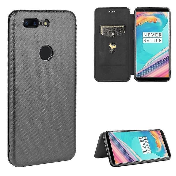 Kolfiberläderfodral för OnePlus 5T S202412307660 Black