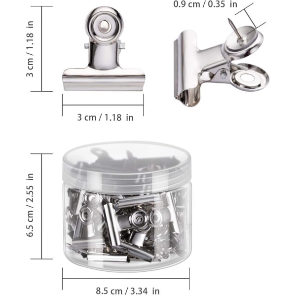 30 kpl Push Pins -kiinnikkeitä, Raskaat Kiinnikkeet Neuloilla, Luovat
