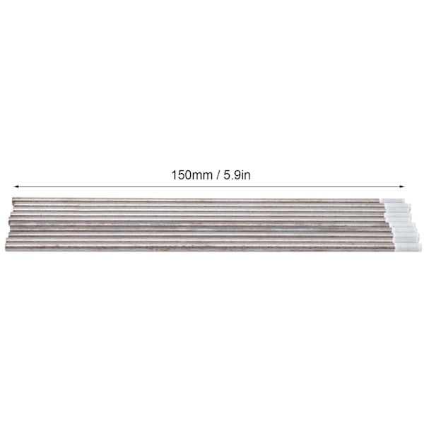 10 st WZ8 Zirkonium-Wolfram-Elektrod Svetsnål för Aluminium Svetsning Vit 3,2 mm