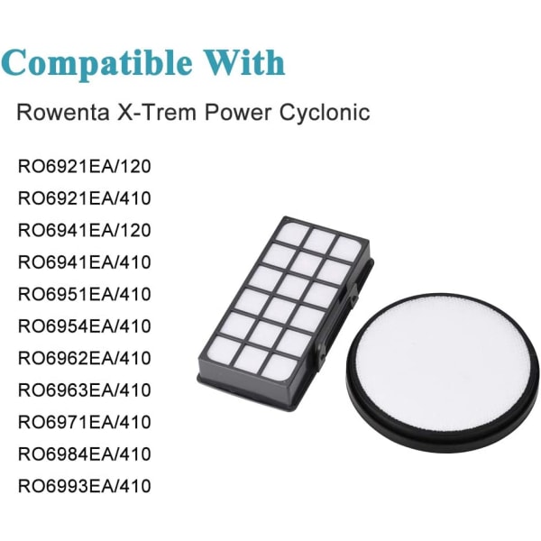 Filter för Rowenta X-Trem Power Cyclonic RO69XX Model Vacuum