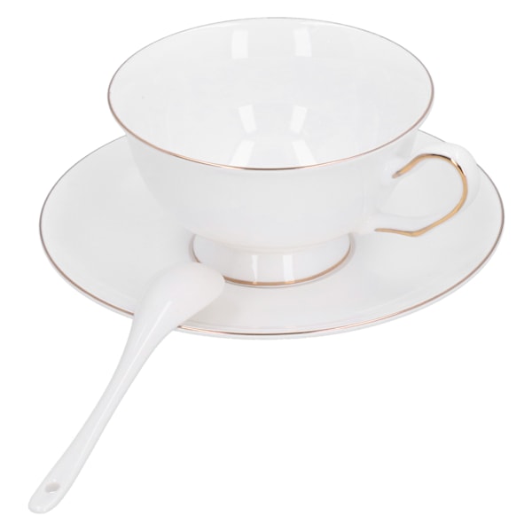 4 Set Kaffekoppar Teset med Fat och Sked för Kaffedrycker Latte Födelsedagspresent