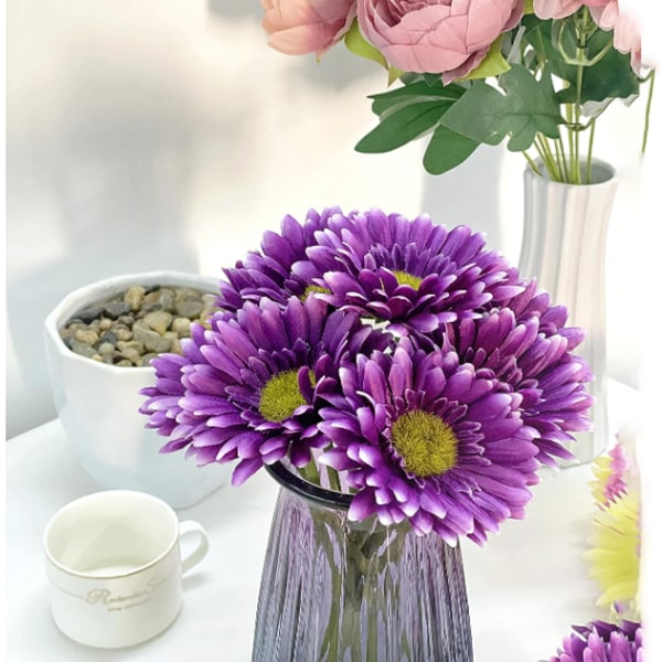 10 Buketter Konstgjorda Blommor Utomhus UV-Resistenta Falska Blommor