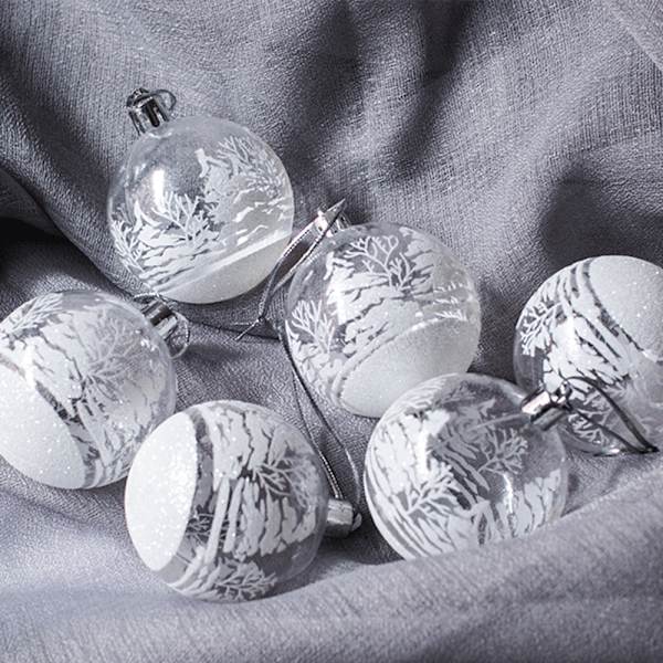 6 st DIY Hängande Genomskinliga Kulor Påfyllningsbara Dekorationer Passar för Jul Bröllop Fest Födelsedag Dekorationer - 60mm