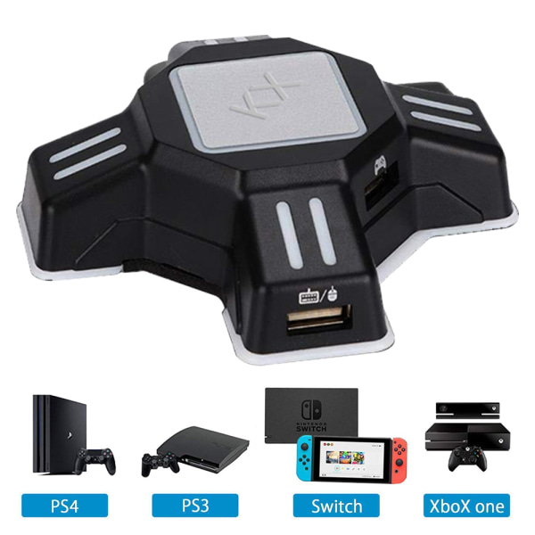 Gamepad till tangentbords- och muskonverteradapterlådor Kabel sladd för Nintendo Switch/ Xbox One/ PS4/ PS3/ PC