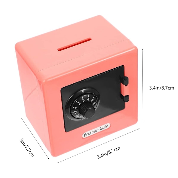 Spargrisleksak Mini Säkert Elektroniskt Säkert för Mikro Leksaker Digital Spargris för Små Räkning Spargris Pengar Räknare Maskin Mynt Röd Miniatyr